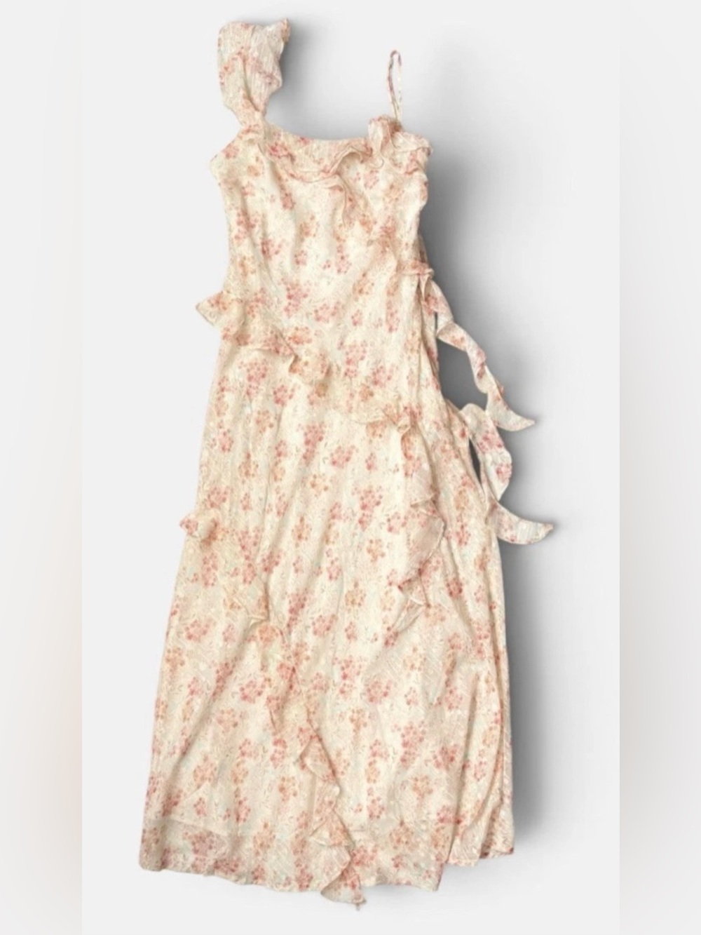 Floral Ruffle Maxi Dress - Picture 2 of 8